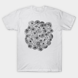 November Birth Month Flower Bouquet Drawing T-Shirt